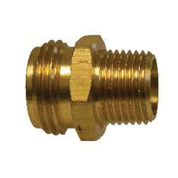 Midland Metal Midland Metal 30-058 Garden Hose Rigid MGH x Male Pipe Adapter No Tap - 3/4 in. x 1/2 in. 30-058